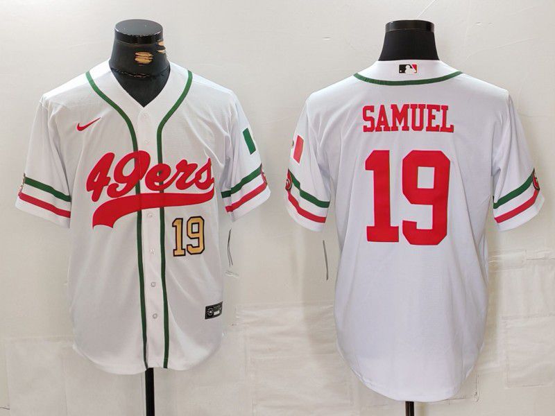 Men San Francisco 49ers #19 Samuel White Joint Name 2024 Nike Limited NFL Jersey style 2->san francisco 49ers->NFL Jersey